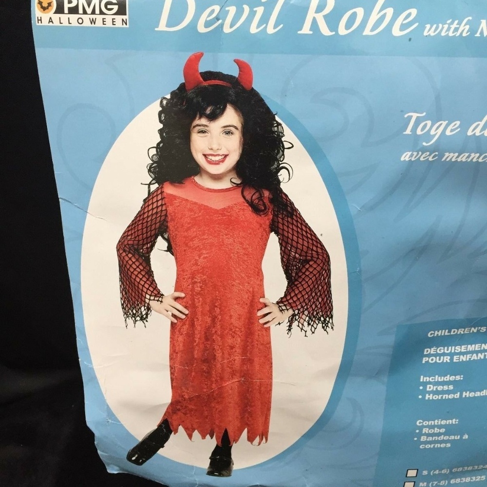 DEVIL ROBE Child Costume Size Large